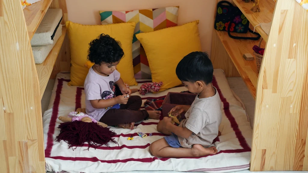 waldorf dolls kids playing